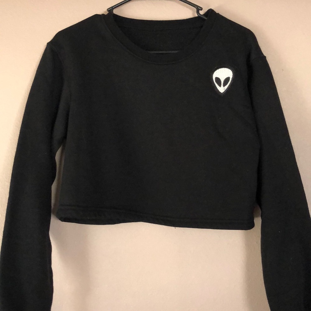 Alien Crop Top Sweater